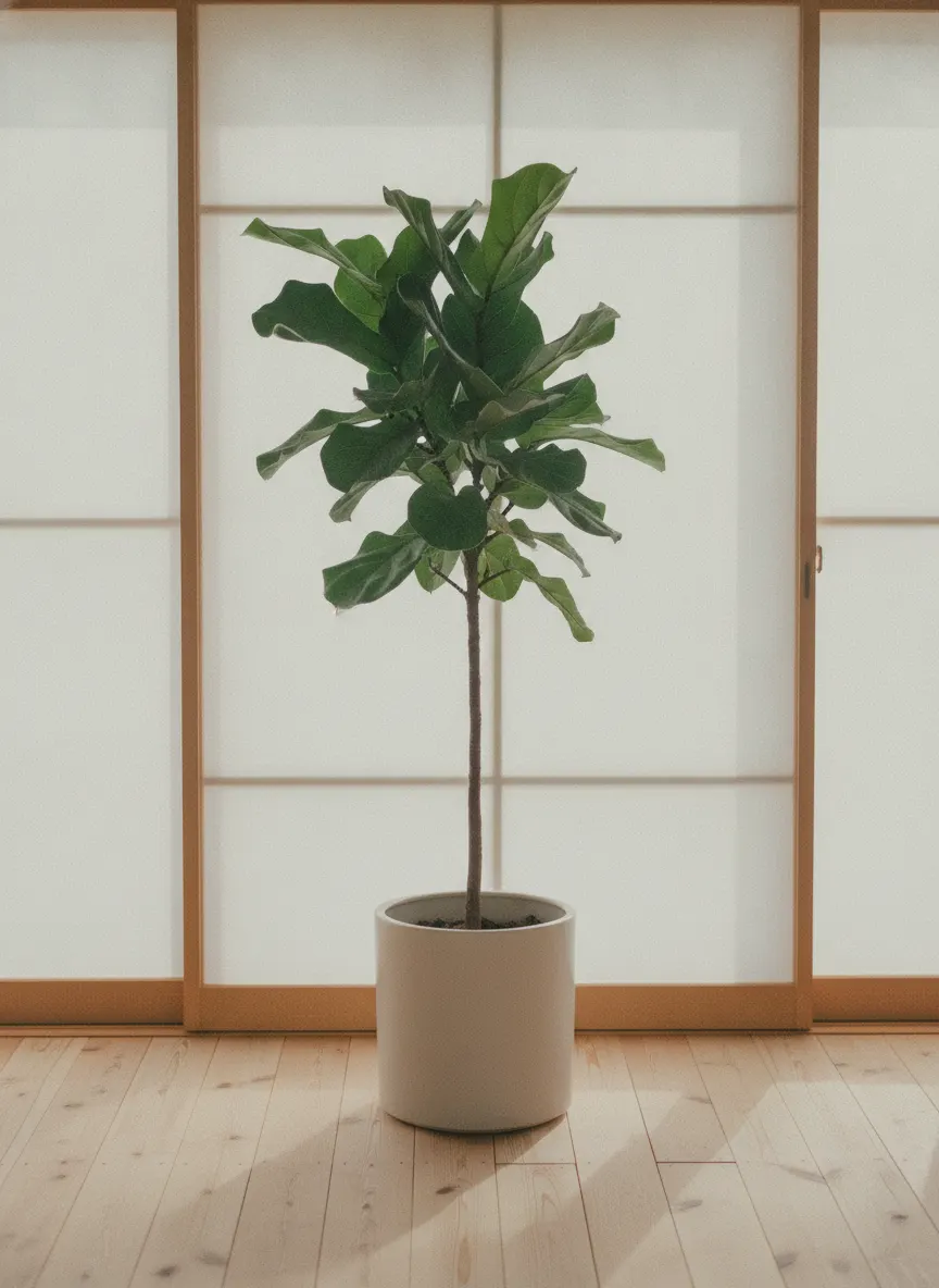 白い鉢の観葉植物